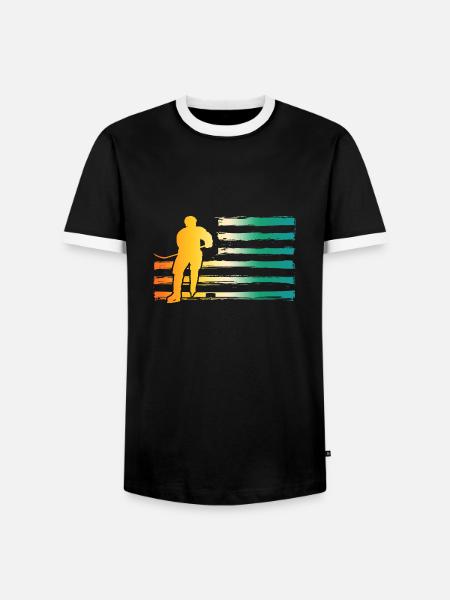 Eishockeyspieler Eishockey - Männer Kontrast-T-Shirt - Schwarz/Weiß