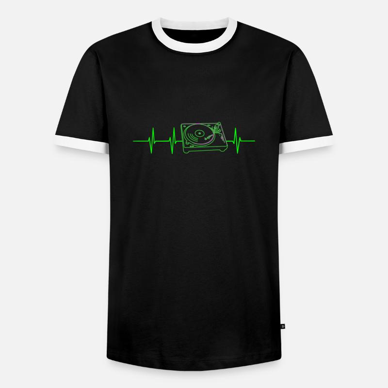 Turntable Frequency - Men's Ringer Shirt - black/white