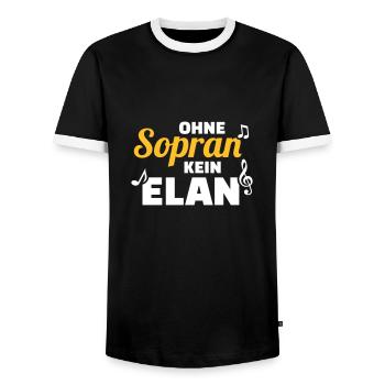 Chor - Männer Kontrast-T-Shirt - Schwarz/Weiß - Vorne - AI Model Female 172 light (172cm) & AI Model Male 178 light (178cm)