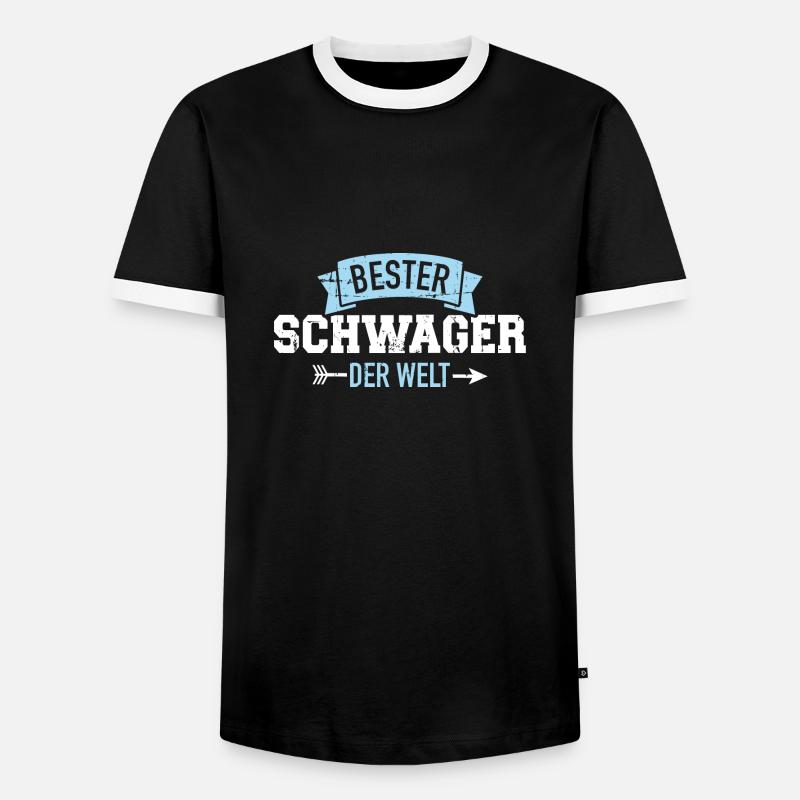 Schwager - Männer Kontrast-T-Shirt - Schwarz/Weiß