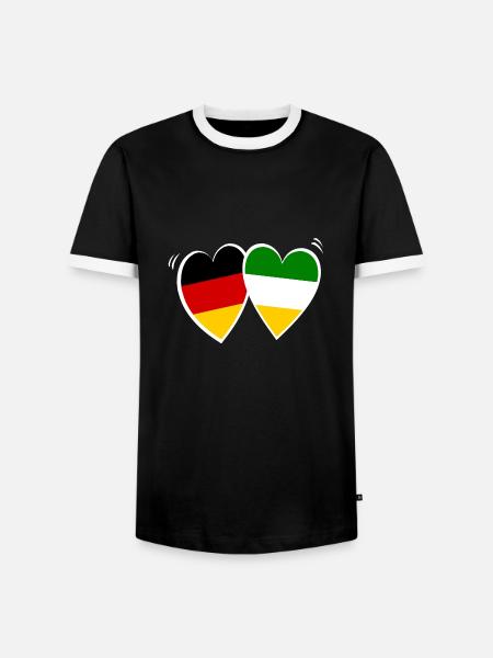 Italian German Love - Men's Ringer Shirt - black/white