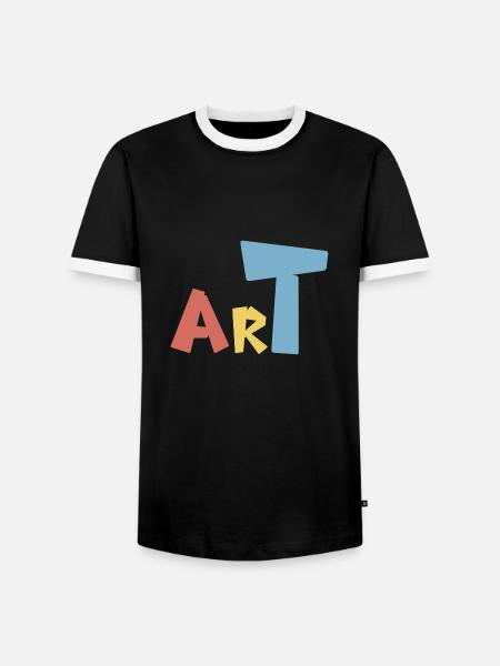 Art - Men's Ringer Shirt - black/white