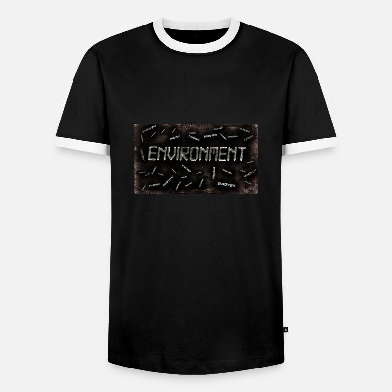 Botschaft - Männer Kontrast-T-Shirt - Schwarz/Weiß
