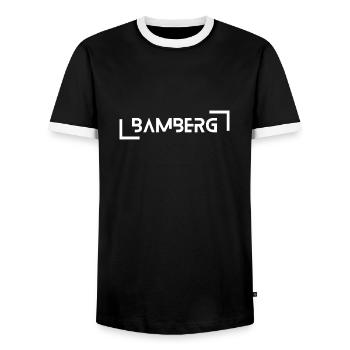 Bamberg - Männer Kontrast-T-Shirt - Schwarz/Weiß - Vorne - AI Model Female 172 light (172cm) & AI Model Male 178 light (178cm)