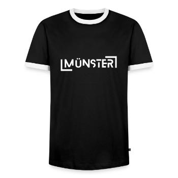 Minster - Men's Ringer Shirt - black/white - Front - AI Model Female 172 light (172cm) & AI Model Male 178 light (178cm)