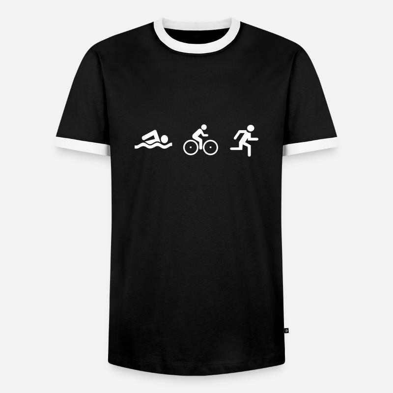 Triathlon - Men's Ringer Shirt - black/white