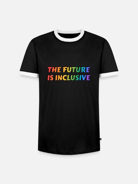 The Future Is Inclusive - Men's Ringer Shirt - black/white