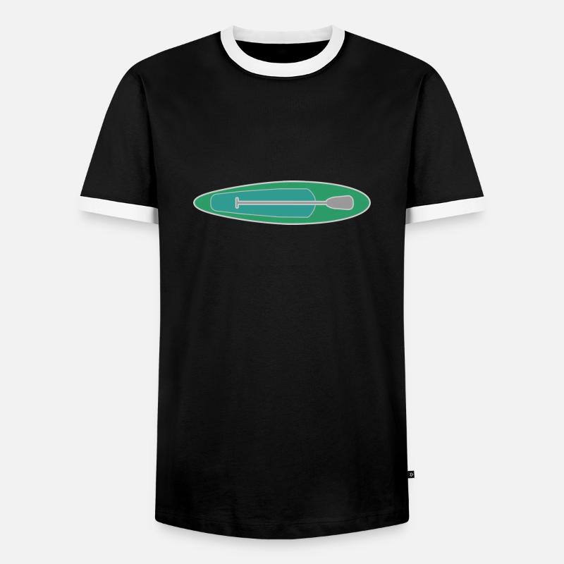 SUP Board - Men's Ringer Shirt - black/white