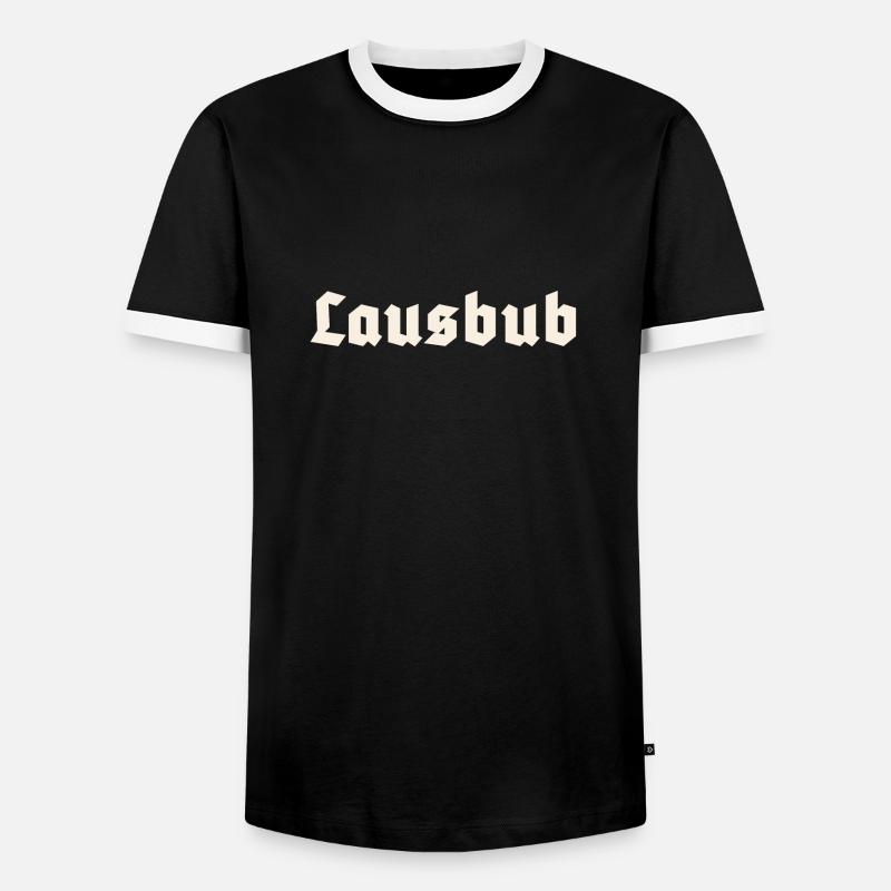Lausbub - Männer Kontrast-T-Shirt - Schwarz/Weiß