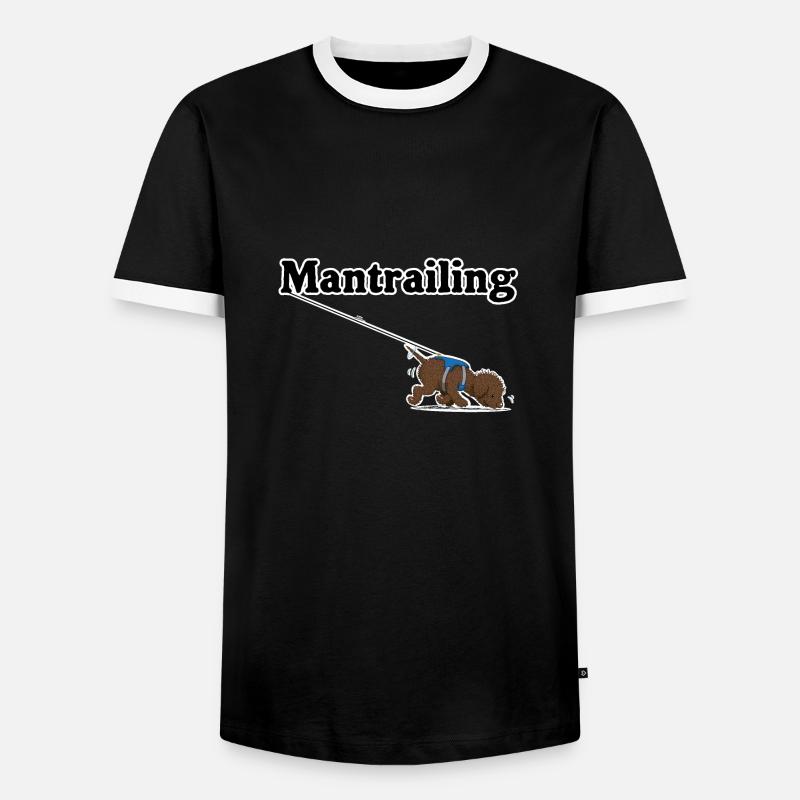 Mantrailing1 3 - Men's Ringer Shirt - black/white