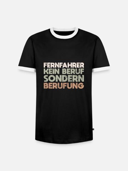 Fernfahrer Kein Beruf, Sondern Berufung - Männer Kontrast-T-Shirt - Schwarz/Weiß