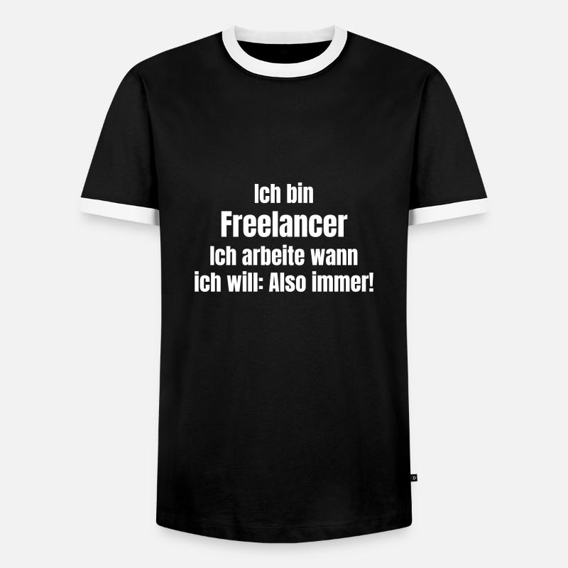 Freelancer - Men's Ringer Shirt - black/white