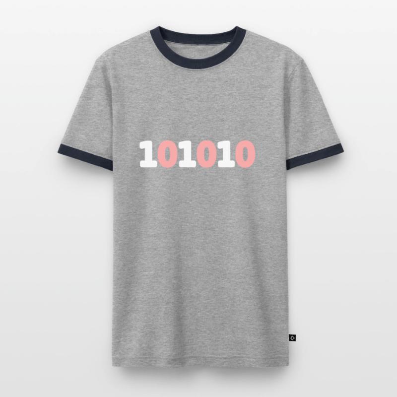 42 binary binary code live sci-fi response vector Men's Ringer Shirt