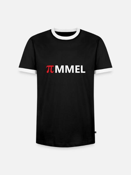Einfach nur Pimmel rot - Männer Kontrast-T-Shirt - Schwarz/Weiß