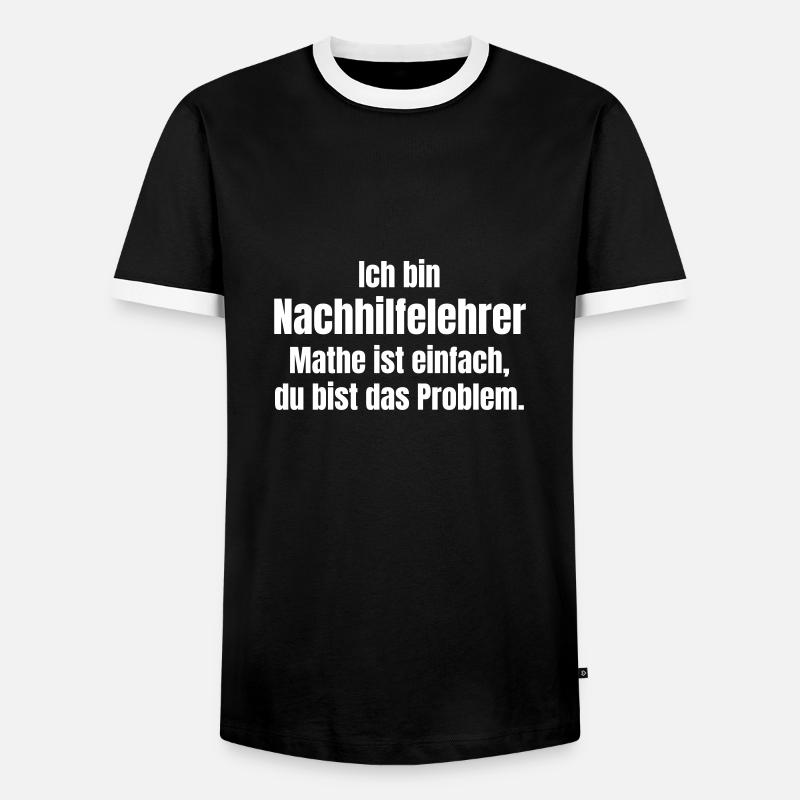 Tutor in Mathematics - Men's Ringer Shirt - black/white