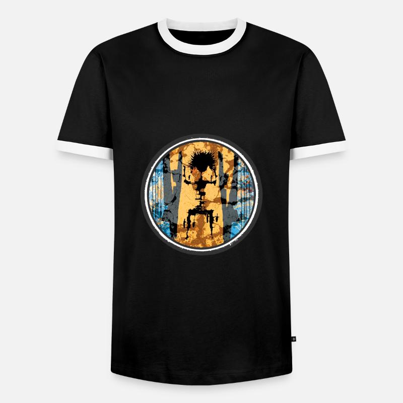 Graffiti Australien - Männer Kontrast-T-Shirt - Schwarz/Weiß