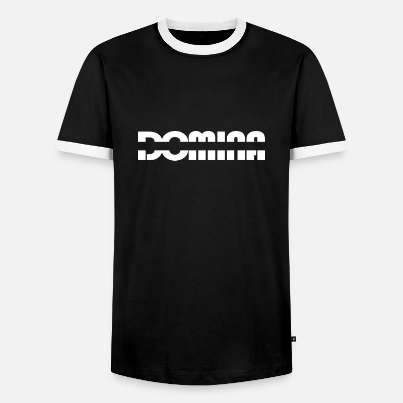 Domina oder BDSM-Herrin - Männer Kontrast-T-Shirt - Schwarz/Weiß