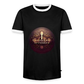 Jesus Christus von Nazareth Glaube Bibel Jesus - Männer Kontrast-T-Shirt - Schwarz/Weiß - Vorne - AI Model Female 172 light (172cm) & AI Model Male 178 light (178cm)