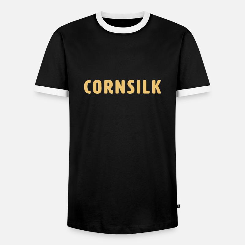 Cornsilk - Männer Kontrast-T-Shirt - Schwarz/Weiß
