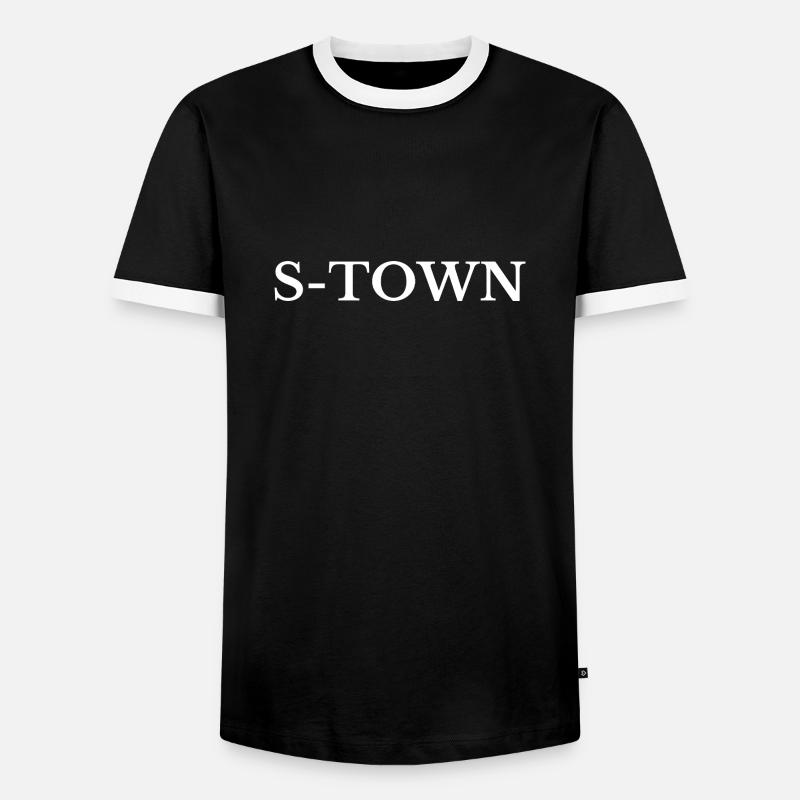 Stuttgart S-Town - Men's Ringer Shirt - black/white