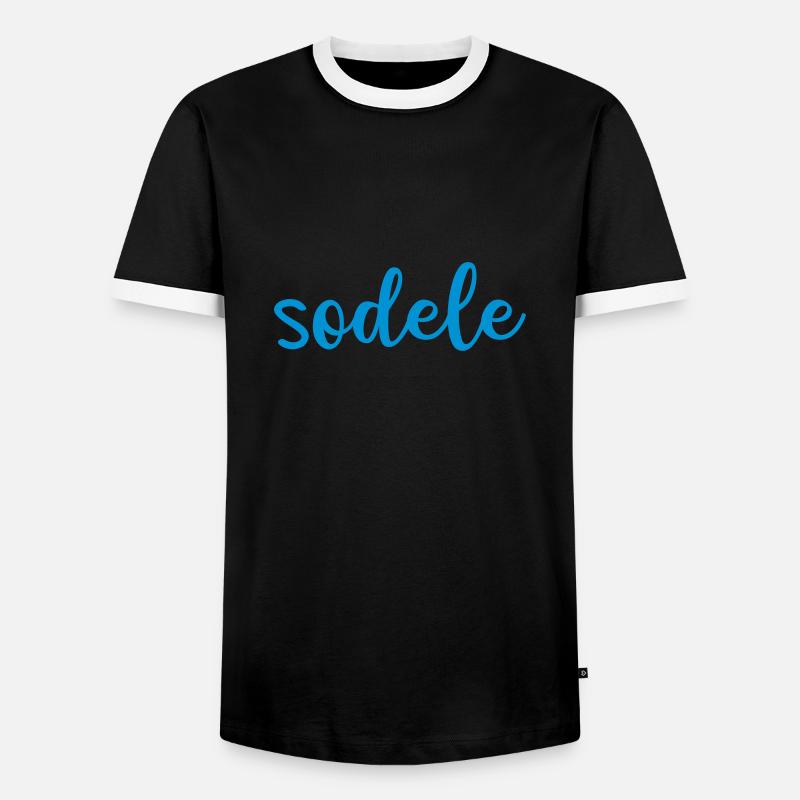 sodele - Männer Kontrast-T-Shirt - Schwarz/Weiß