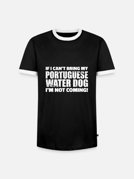 Portugiesischer Wasserhund - Männer Kontrast-T-Shirt - Schwarz/Weiß