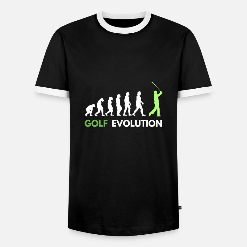 Golf Evolution Golfers - Men's Ringer Shirt - black/white