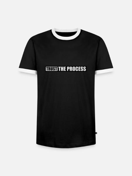 trust the process Quote - Men's Ringer Shirt - black/white