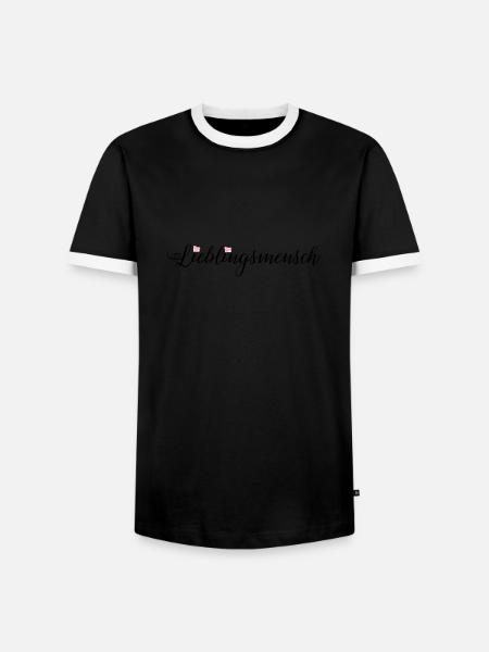 Lieblingsmensch - Männer Kontrast-T-Shirt - Schwarz/Weiß