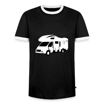 Camper - Men's Ringer Shirt - black/white - Front - AI Model Female 172 light (172cm) & AI Model Male 178 light (178cm)