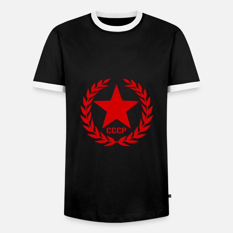 Soviet Union SSSR Soviet Union - Men's Ringer Shirt - black/white