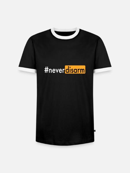 #neverdisarm - T-shirt contrasté Homme - noir/blanc