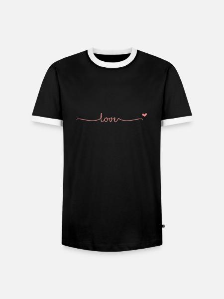 Amour - T-shirt contrasté Homme - noir/blanc
