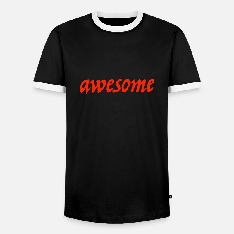 awesome - Männer Kontrast-T-Shirt - Schwarz/Weiß