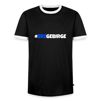Erzgebirge meine Heimat - Männer Kontrast-T-Shirt - Schwarz/Weiß - Vorne - AI Model Female 172 light (172cm) & AI Model Male 178 light (178cm)