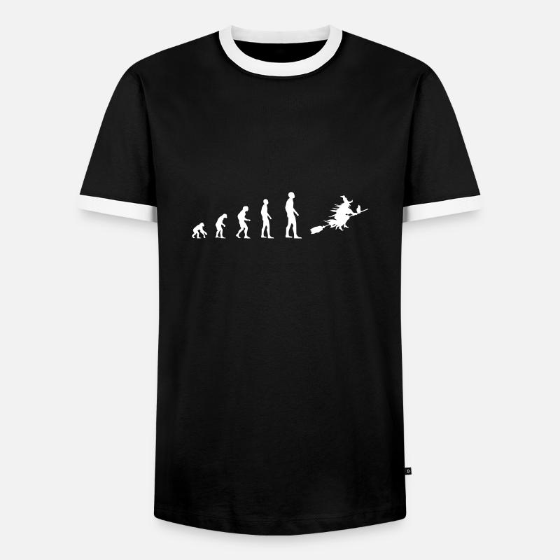 Witch - Evolution - Men's Ringer Shirt - black/white