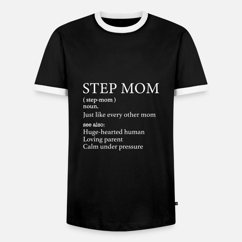 Stiefmutter Definition - Stiefmutter Bedeutung - Männer Kontrast-T-Shirt - Schwarz/Weiß