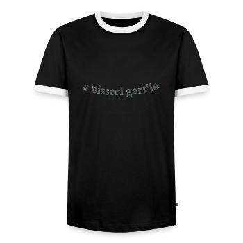 Bisserl garteln - Männer Kontrast-T-Shirt - Schwarz/Weiß - Vorne - AI Model Female 172 light (172cm) & AI Model Male 178 light (178cm)