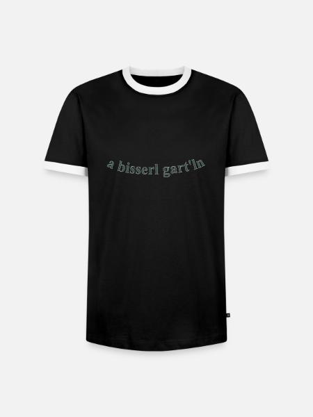 Bisserl garteln - Männer Kontrast-T-Shirt - Schwarz/Weiß