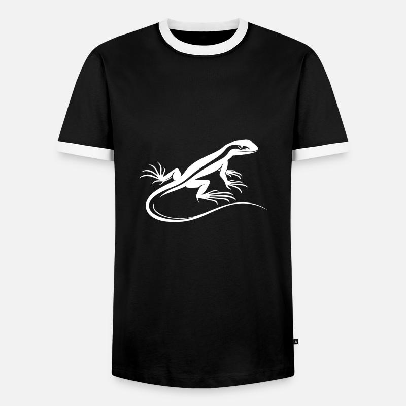 Lizard - Men's Ringer Shirt - black/white