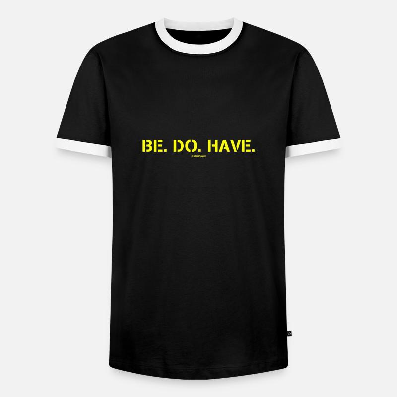 Sein. Tun. Eigentum. - Männer Kontrast-T-Shirt - Schwarz/Weiß