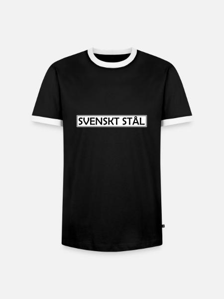 Swedish steel - Men's Ringer Shirt - black/white