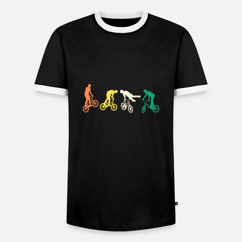 Vélo Evolution VTT - T-shirt contrasté Homme - noir/blanc