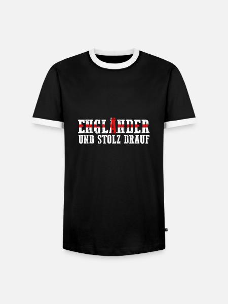 Großbritannien Engländer England - Männer Kontrast-T-Shirt - Schwarz/Weiß