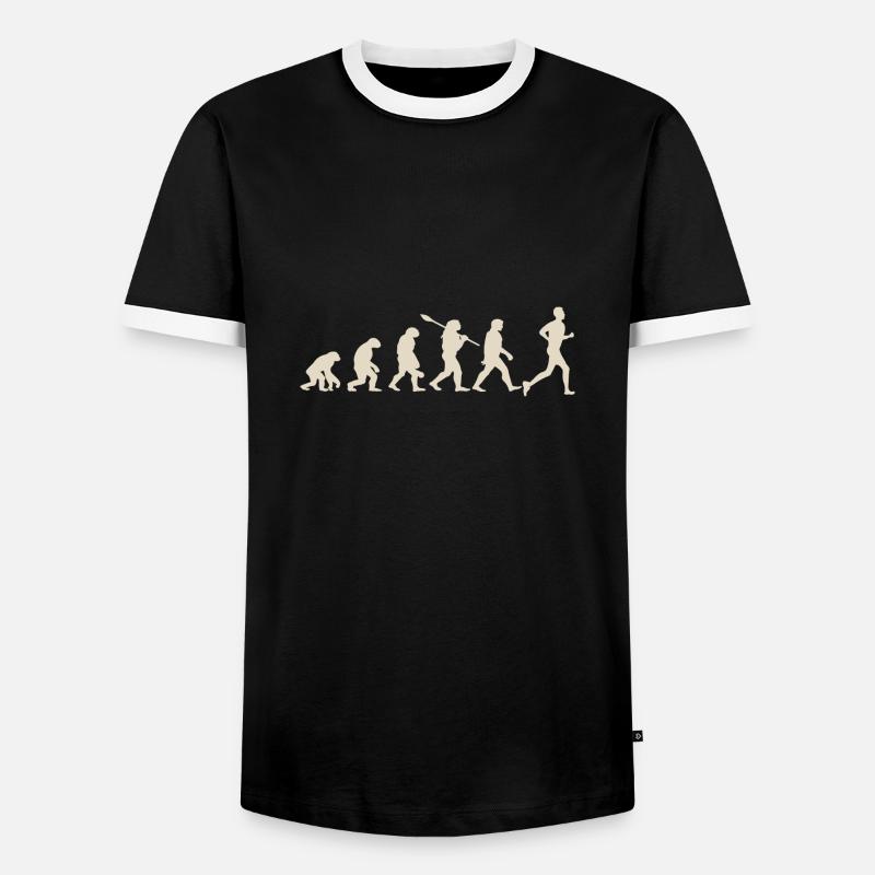 Evolution du marathon - T-shirt contrasté Homme - noir/blanc