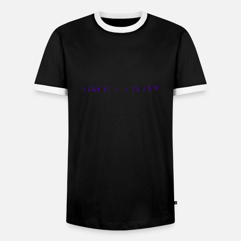 blurred vision - Men's Ringer Shirt - black/white