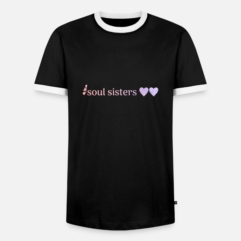freunde - Männer Kontrast-T-Shirt - Schwarz/Weiß