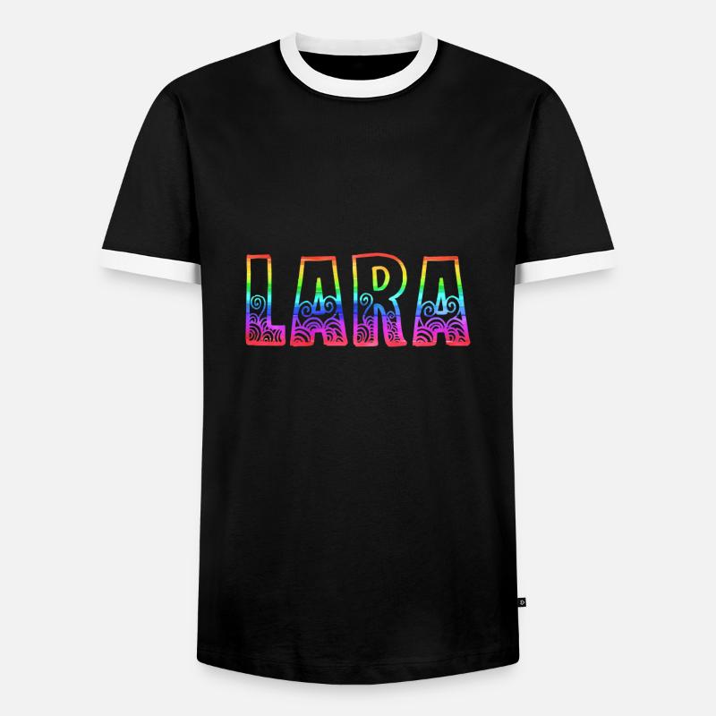 lara rs regenbogen - Männer Kontrast-T-Shirt - Schwarz/Weiß