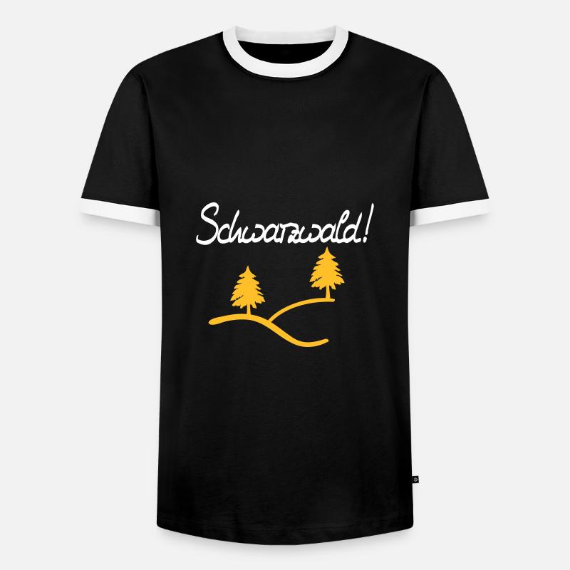 Schwarzwald! - Männer Kontrast-T-Shirt - Schwarz/Weiß