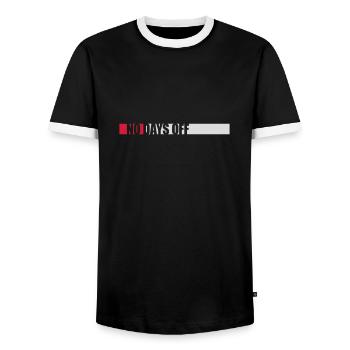 pas de jours de congé devis - T-shirt contrasté Homme - noir/blanc - Devant - AI Model Female 172 light (172cm) & AI Model Male 178 light (178cm)